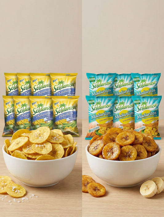 Caja Caribeña (12 Platanitos y 12 Maduritos)