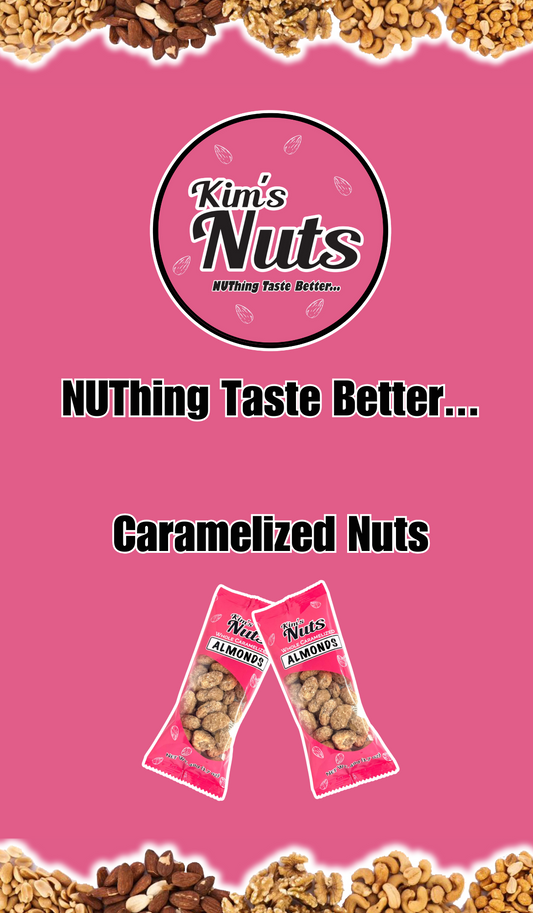 KIM’S CARAMELIZED ALMONDS – 100% ARTISANAL (16 PACKS)