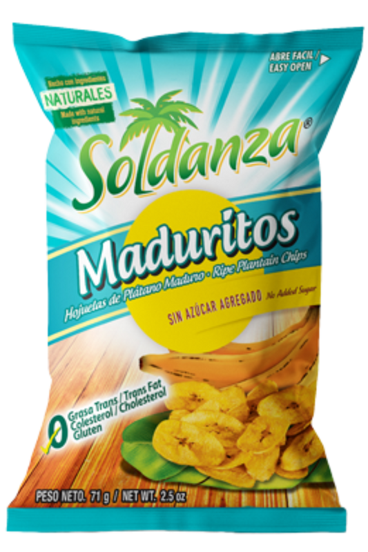 Maduritos/ Ripe Platain chips 24pack