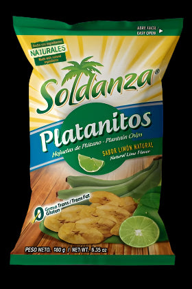 Platanito con Limon/ Platain Chips Lemon Flavor 24pack