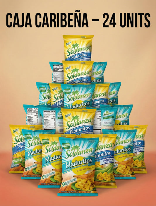 Caja Caribeña (12 Platanitos y 12 Maduritos)