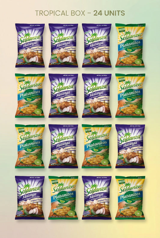 Caja Tropical Familiar  (12 Platanito con Limon y 12 Malanga)