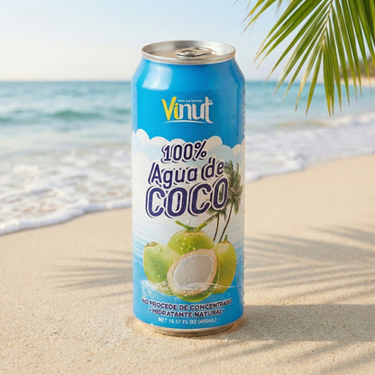 VINUT PURE COCONUT – 100% NATURAL COCONUT WATER 24 pack 16.9oz each