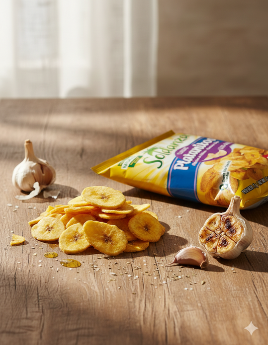 Platanito con Ajo/ Platain Chips (Garlic) 24 pack