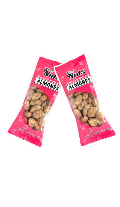 KIM’S CARAMELIZED ALMONDS – 100% ARTISANAL (16 PACKS)