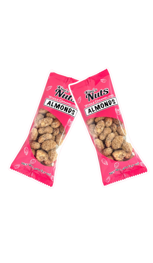 KIM’S CARAMELIZED ALMONDS – 100% ARTISANAL (16 PACKS)